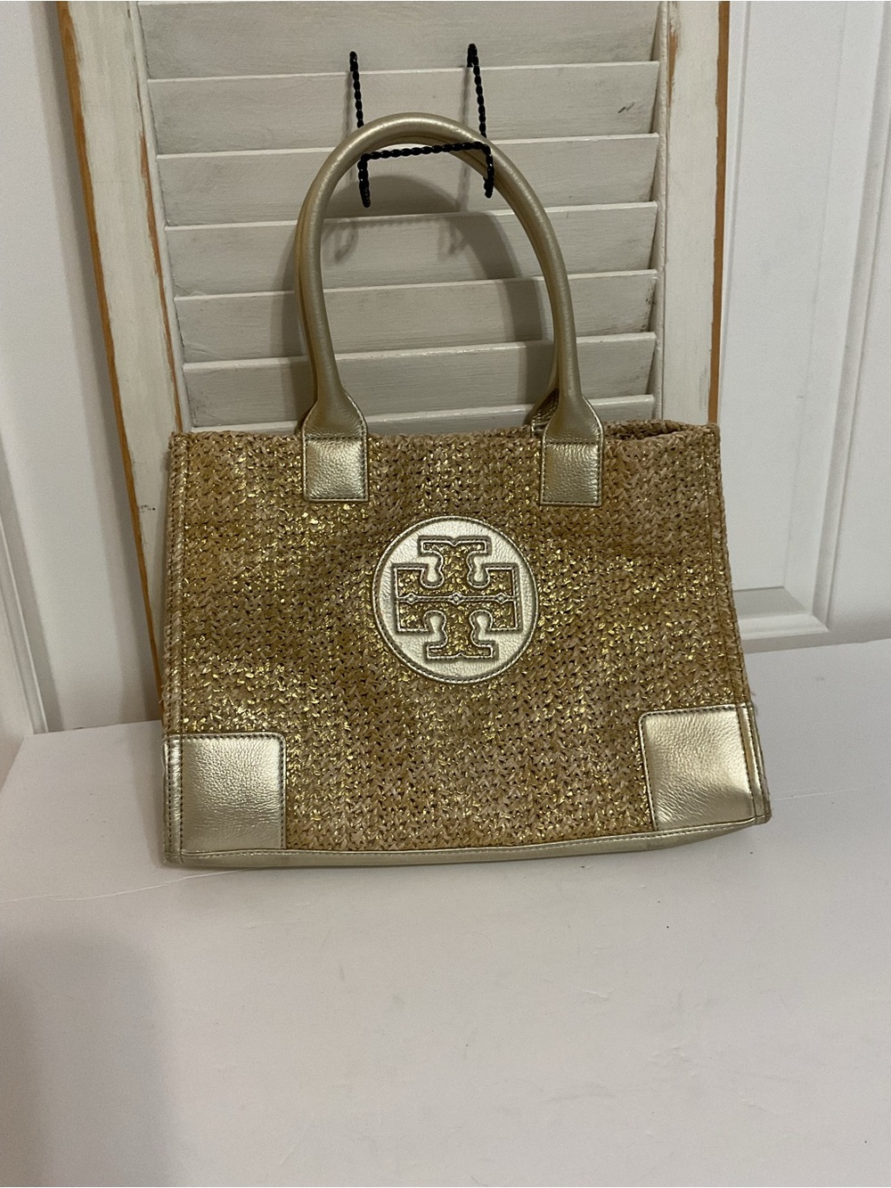 Tory Burch Ella Straw Raffia Tote - Picture 2 of 12